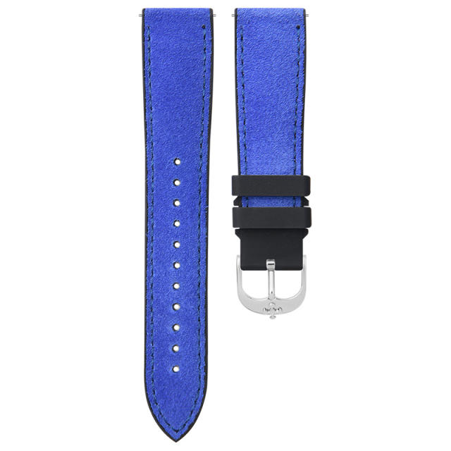 【Quick release spring bar】Rubber Strap For All Watches Premium Italian suede leather Strap and Rubber
