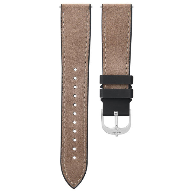 【Quick release spring bar】Rubber Strap For All Watches Premium Italian suede leather Strap and Rubber