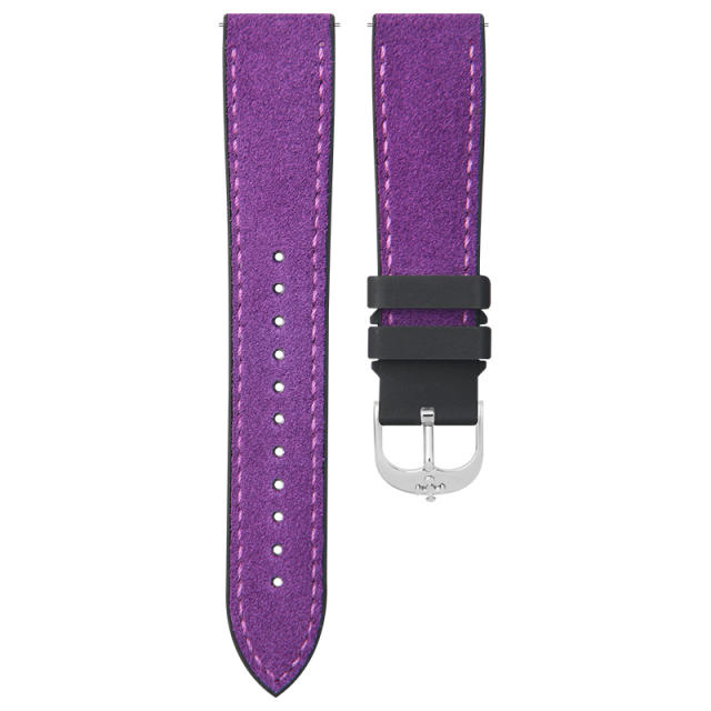 【Quick release spring bar】Rubber Strap For All Watches Premium Italian suede leather Strap and Rubber