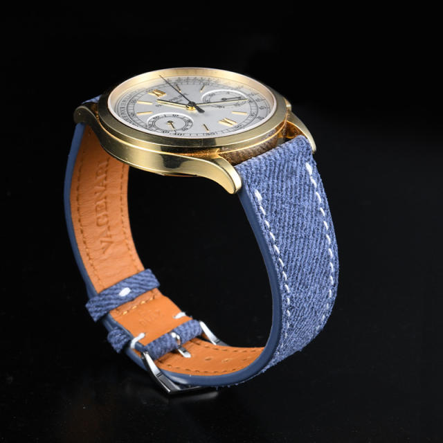 Vagenari Jeans Calfskin Leather Strap For Patek Philippe 19/20/21/22mm