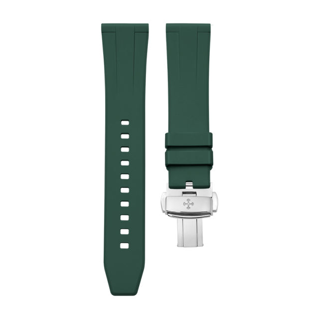 【 XL Size 】All Watches' Classic Rubber Strap with Folding Clasp