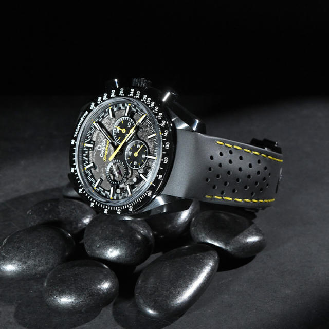 Rubber strap for Omega Speedmaster Dark Side of the Moon Apollo 8 'Little Rocket' Edition (Second Generation)