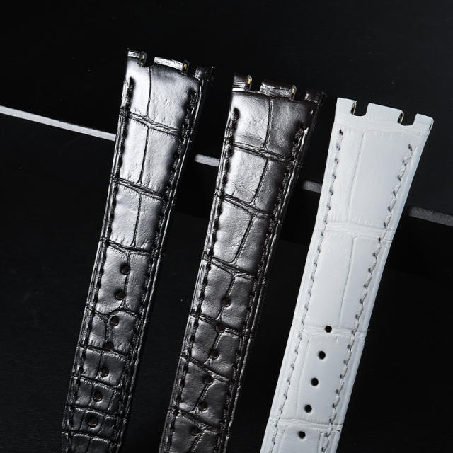 Alligator strap for AP Royal Oak Quartz 67651ST 33mm Ladies