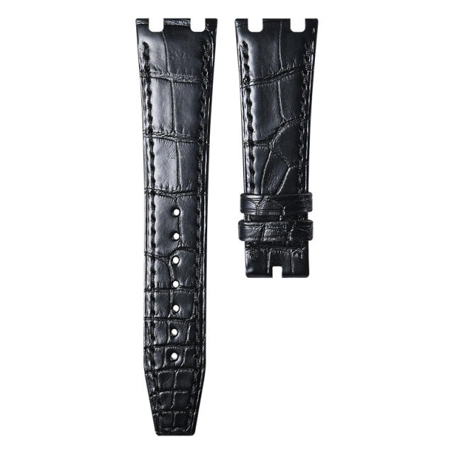 Alligator strap for AP Royal Oak Quartz 67651ST 33mm Ladies