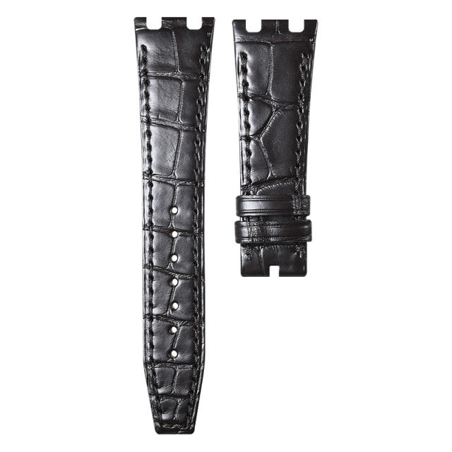 Alligator strap for AP Royal Oak Quartz 67651ST 33mm Ladies
