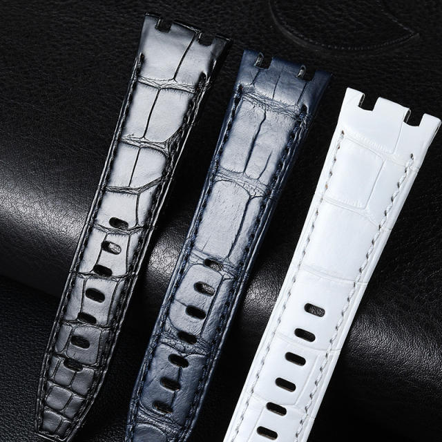 Alligator strap for AP Royal Oak Offshore 37mm 26048 Tang Buckle Models