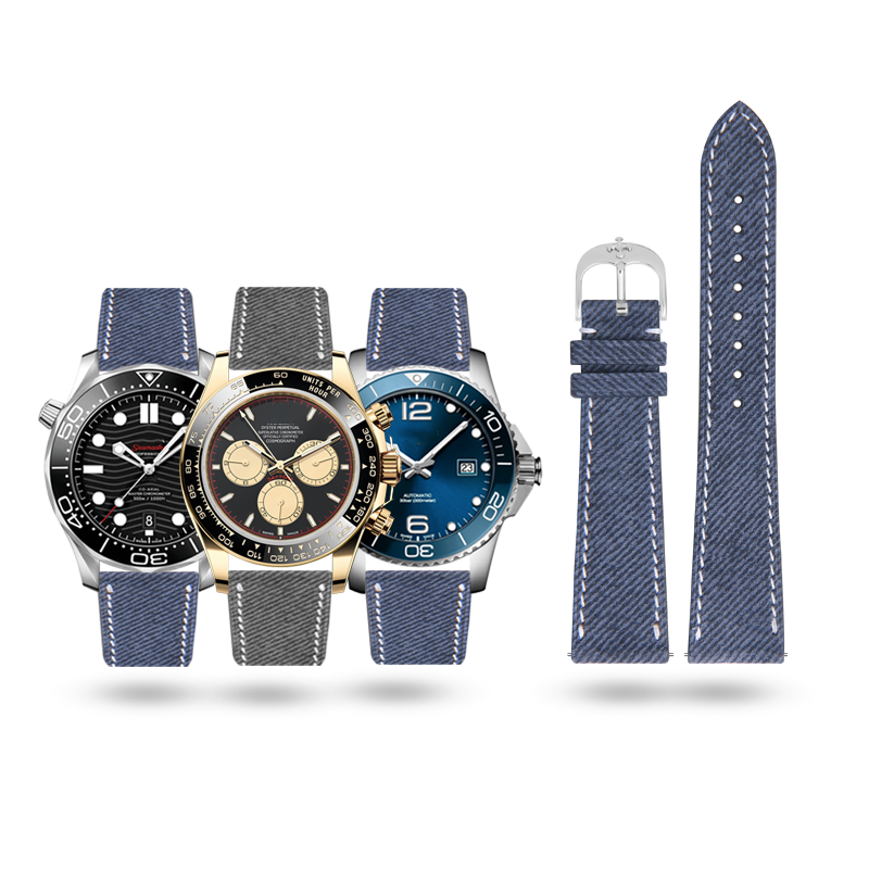 Jeans Calfskin Leather Strap
