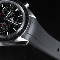 Rubber strap for Omega speedmaster Chronograph Moonphase 44.25mm