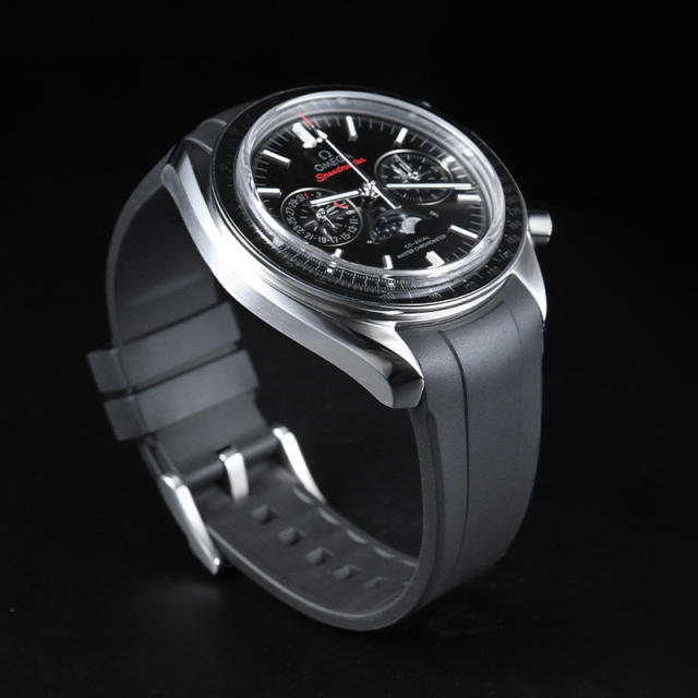 Rubber strap for Omega speedmaster Chronograph Moonphase 44.25mm