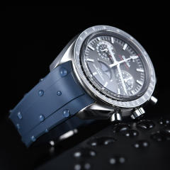 Rubber strap for Omega speedmaster Chronograph Moonphase 44.25mm