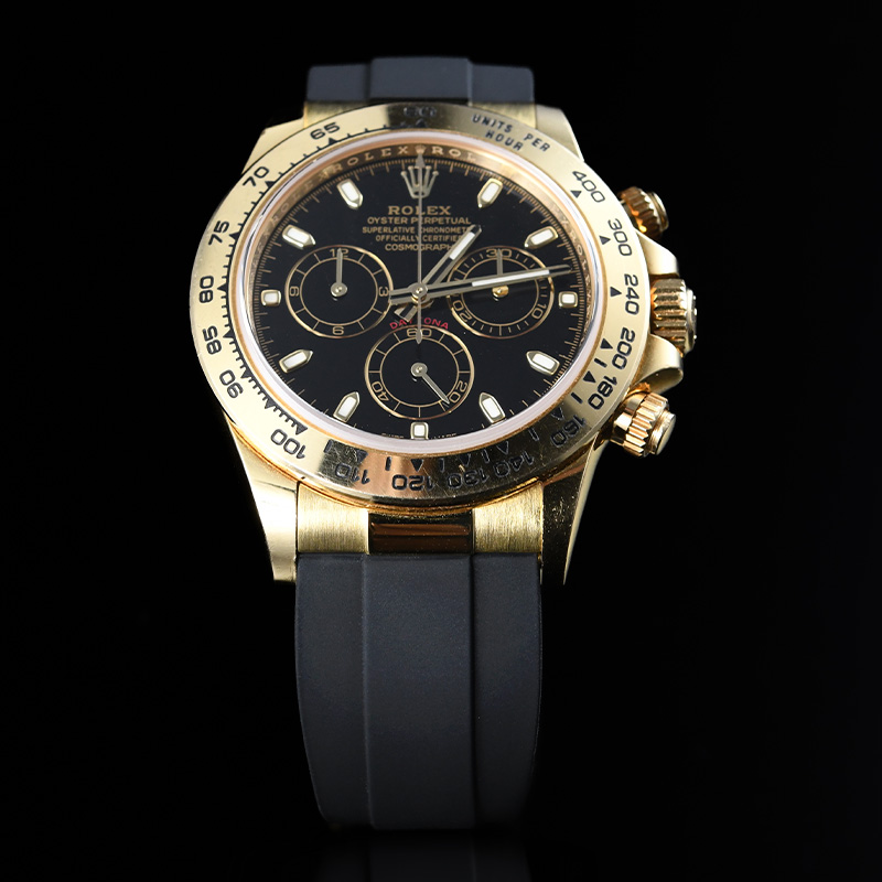 The rubber strap for Rolex daytona 116508 with 22K YG endlink and rubber strap