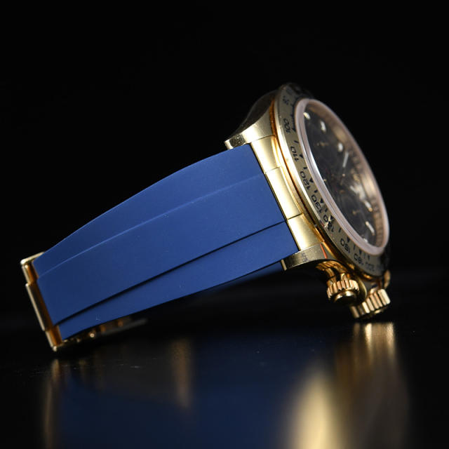 [Oysterflex Design+YG Endlinks] The rubber strap for Rolex daytona 116508 with 22K YG endlink