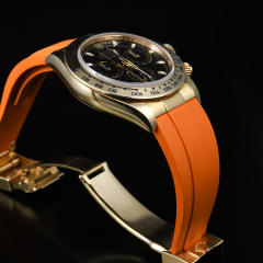 [Oysterflex Design+YG Endlinks] The rubber strap for Rolex daytona 116508 with 22K YG endlink