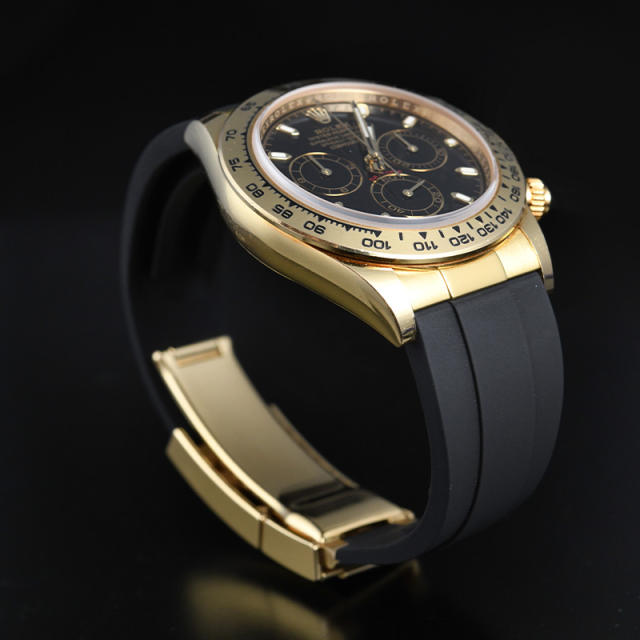 [Oysterflex Design+YG Endlinks] The rubber strap for Rolex daytona 116508 with 22K YG endlink