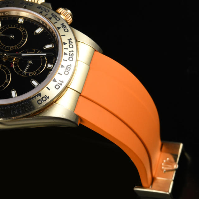 [Oysterflex Design+YG Endlinks] The rubber strap for Rolex daytona 116508 with 22K YG endlink