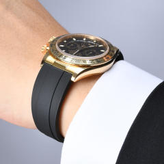 [Oysterflex Design+YG Endlinks] The rubber strap for Rolex daytona 116508 with 22K YG endlink