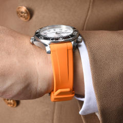 Rubber Strap For For Seamaster Diver 300m 42mm Date window at 6 o’clock