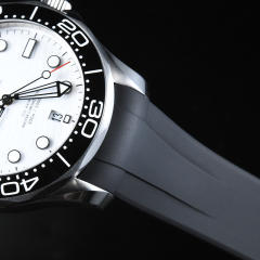 Rubber Strap For For Seamaster Diver 300m 42mm Date window at 6 o’clock