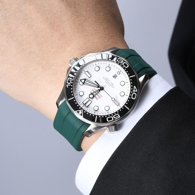 Rubber Strap For Seamaster Diver 300m 42mm Date window at 6 o’clock