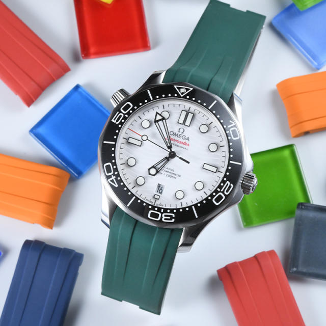 Rubber Strap For Seamaster Diver 300m 42mm Date window at 6 o’clock