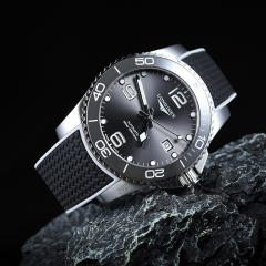Rubber Strap For Longines HydroConquest 41/43mm Two Tone Without Buckle