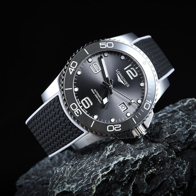 Rubber Strap For Longines HydroConquest 41/43mm Two Tone Without Buckle