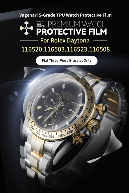 Vagenari TPU Watch Protective Film S-Grade For Rolex Daytona 116520.116503.116523.116508