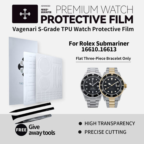 Vagenari TPU Watch Protective Film S-Grade For Rolex Submariner 16610.16613