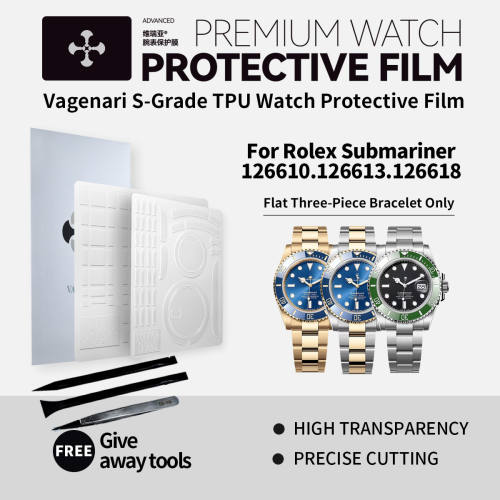 Vagenari TPU Watch Protective Film S-Grade For Rolex Submariner 126610.126613.126618