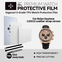 Vagenari S-Grade TPU Watch Protective Film For Rolex Daytona 116515 Leather strap verson