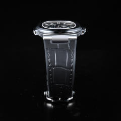 【Include Endlink】100% Rubber Strap Imitated Alligator Lines Rubber Strap For Patek Philippe 5712 bracelet models