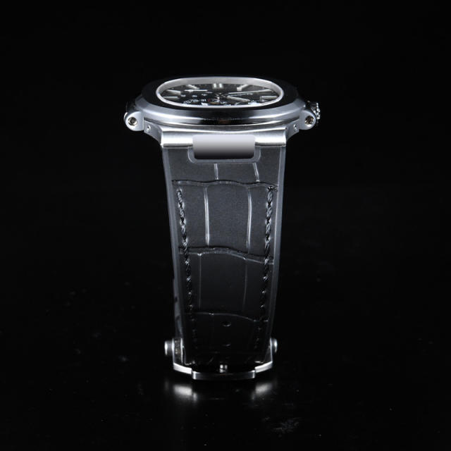 【Include Endlink】100% Rubber Strap Imitated Alligator Lines Rubber Strap For Patek Philippe 5712 bracelet models
