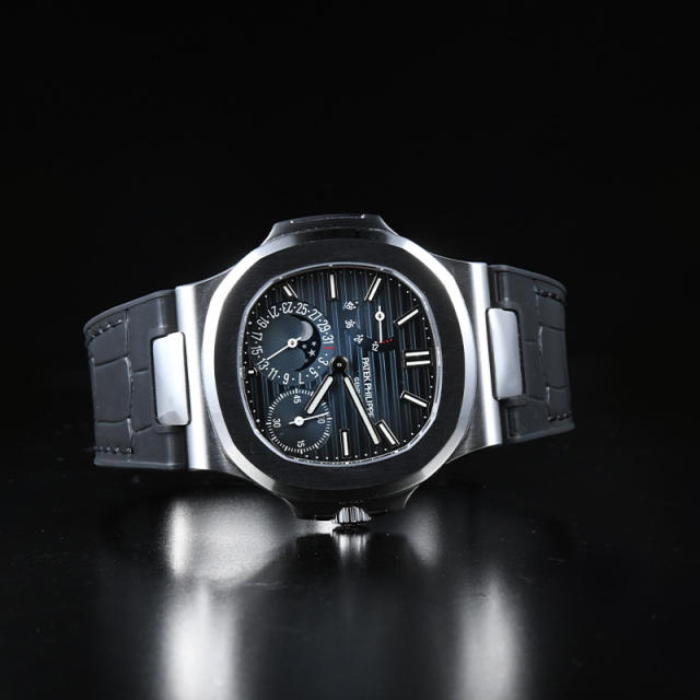 【Include Endlink】100% Rubber Strap Imitated Alligator Lines Rubber Strap For Patek Philippe 5712 bracelet models