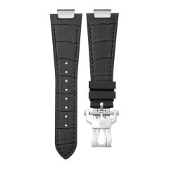 【Include Endlink】100% Rubber Strap Imitated Alligator Lines Rubber Strap For Patek Philippe 5712 bracelet models