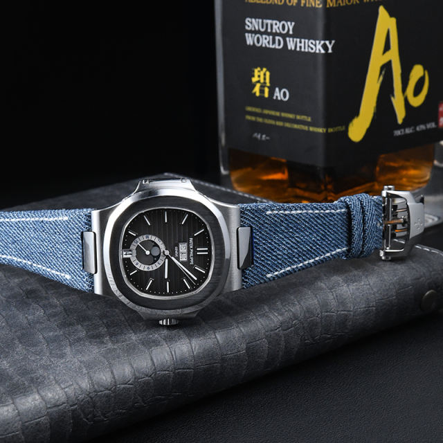 【Include Endlink】Denim pattern Leather strap For Patek Philippe 5712 Bracelet models
