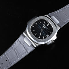 【Include Endlink+clasp】100% Rubber Strap Imitated Alligator Lines Rubber Strap For Patek Philippe 5711 bracelet models