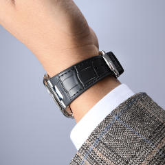 【Include Endlink+clasp】100% Rubber Strap Imitated Alligator Lines Rubber Strap For Patek Philippe 5711 bracelet models