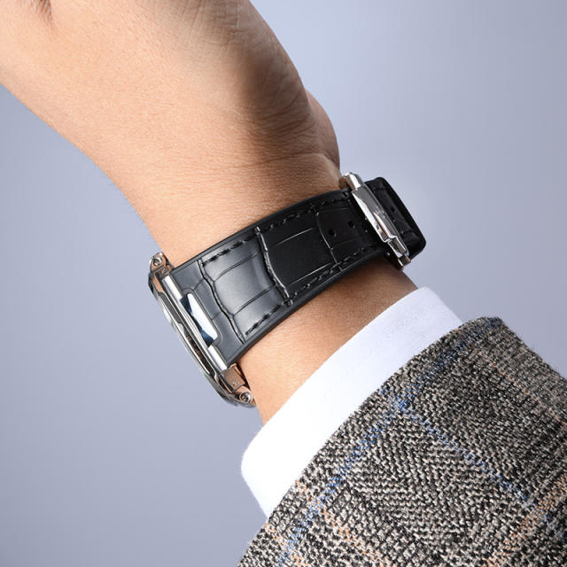 【Include Endlink+clasp】100% Rubber Strap Imitated Alligator Lines Rubber Strap For Patek Philippe 5711 bracelet models