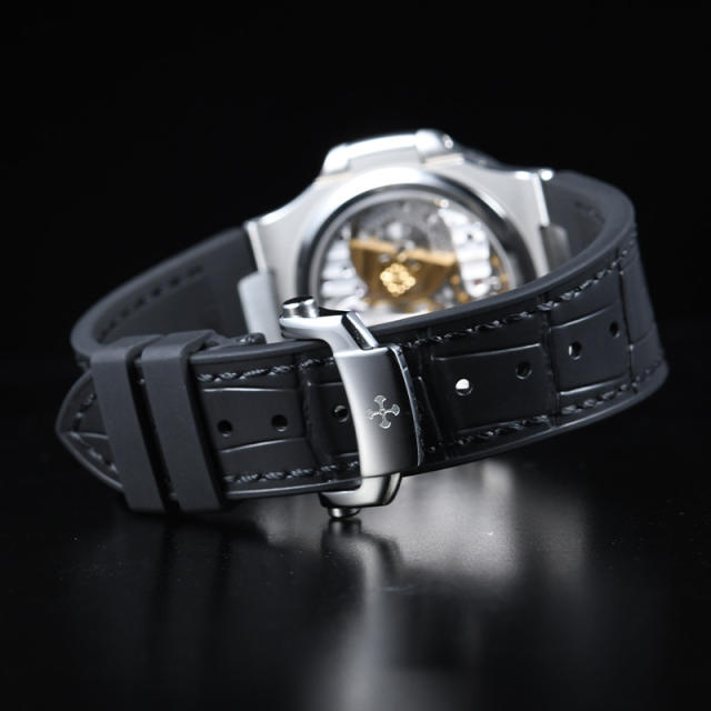【Include Endlink+clasp】100% Rubber Strap Imitated Alligator Lines Rubber Strap For Patek Philippe 5711 bracelet models