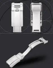 【Oysterflex Design+904L Endlinks】Rubber strap For Rolex Exploer II 216570