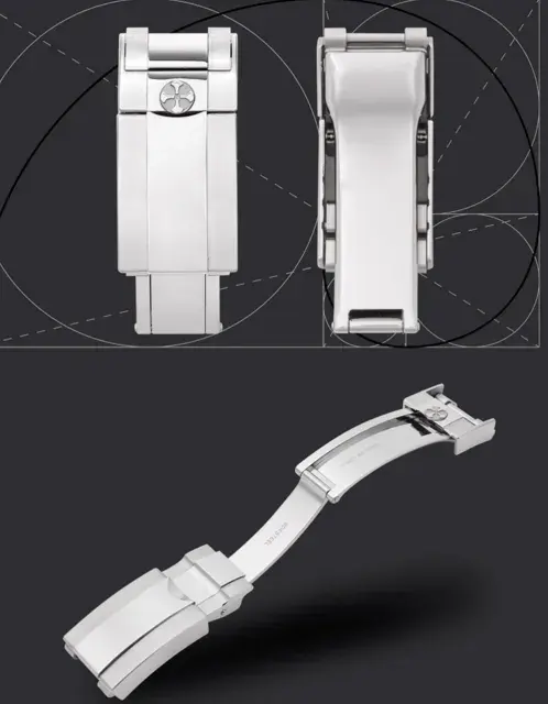 【Oysterflex Design+904L Endlinks】Rubber strap For Rolex Exploer II 216570