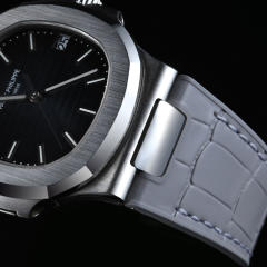 【Include Endlink+clasp】100% Rubber Strap Imitated Alligator Lines Rubber Strap For Patek Philippe 5711 bracelet models
