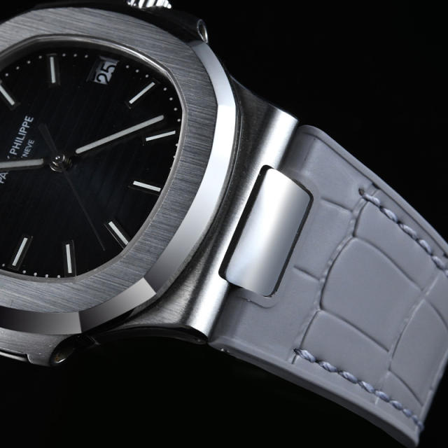 【Include Endlink+clasp】100% Rubber Strap Imitated Alligator Lines Rubber Strap For Patek Philippe 5711 bracelet models