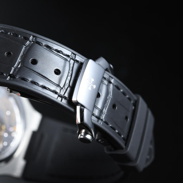 【Include Endlink+clasp】100% Rubber Strap Imitated Alligator Lines Rubber Strap For Patek Philippe 5711 bracelet models