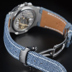 【Include Endlink+clasp】Denim pattern Leather strap For Patek Philippe 5711 Bracelet Models