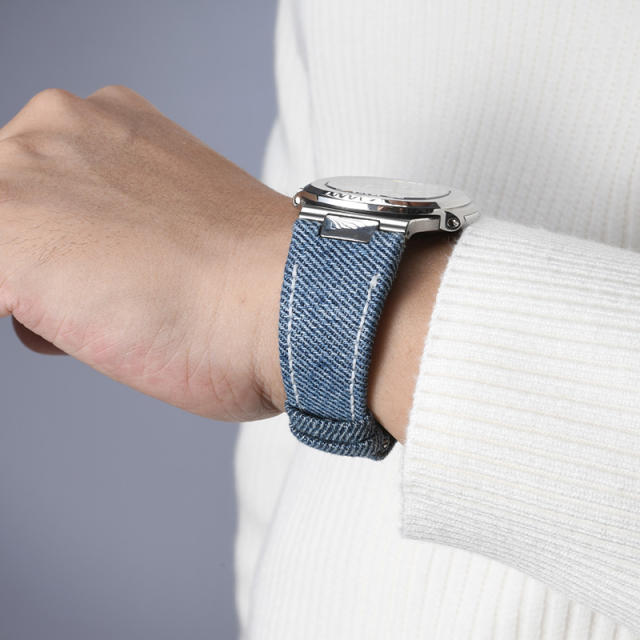 【Include Endlink+clasp】Denim pattern Leather strap For Patek Philippe 5711 Bracelet Models