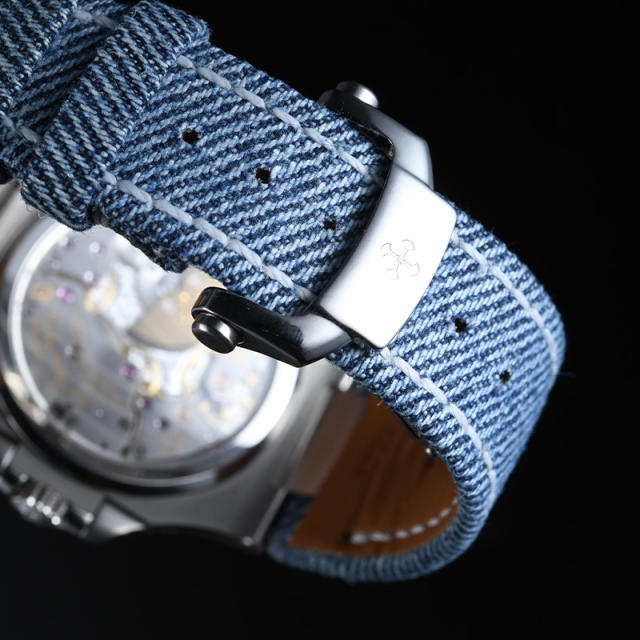 【Include Endlink+clasp】Denim pattern Leather strap For Patek Philippe 5711 Bracelet Models