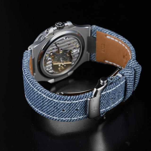 【Include Endlink+clasp】Denim pattern Leather strap For Patek Philippe 5711 Bracelet Models