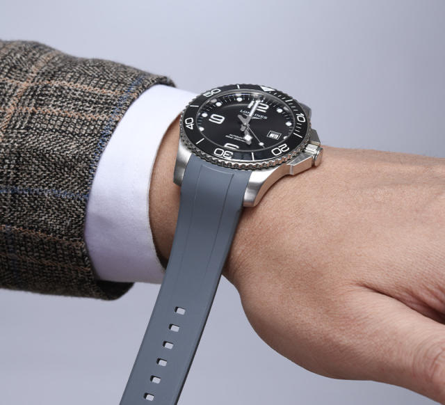 【New design monochrome mold】Rubber Strap For Longines HydroConquest 41/43mm