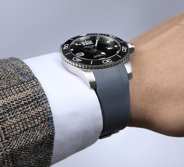 【New design monochrome mold】Rubber Strap For Longines HydroConquest 41/43mm